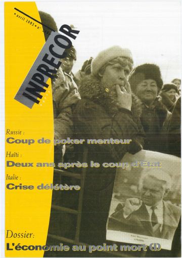 Couverture, Inprecor n° 368