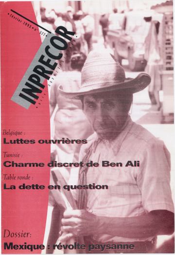 Couverture, Inprecor n° 377