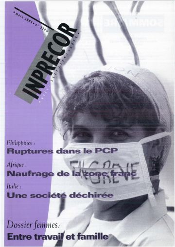 Couverture, Inprecor n° 378