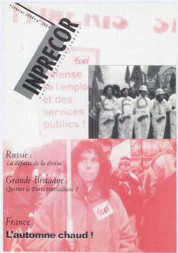 Couverture, Inprecor n° 398