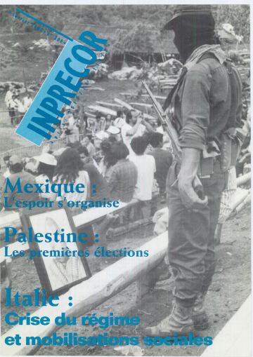 Couverture, Inprecor n° 399