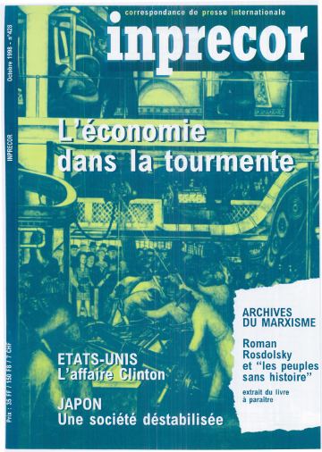 Couverture, Inprecor n° 428