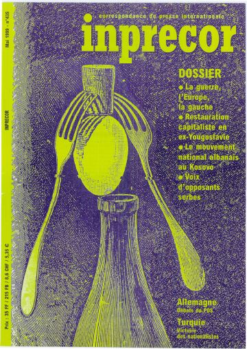 Couverture, Inprecor n° 435