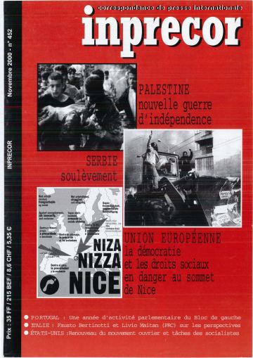 Couverture, Inprecor n° 452
