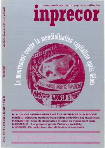 Couverture, Inprecor n° 461-462