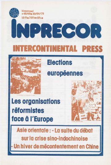 Couverture, Inprecor n° 48-49