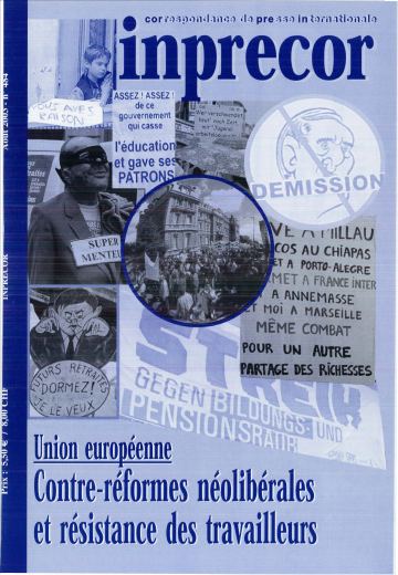 Couverture, Inprecor n° 484