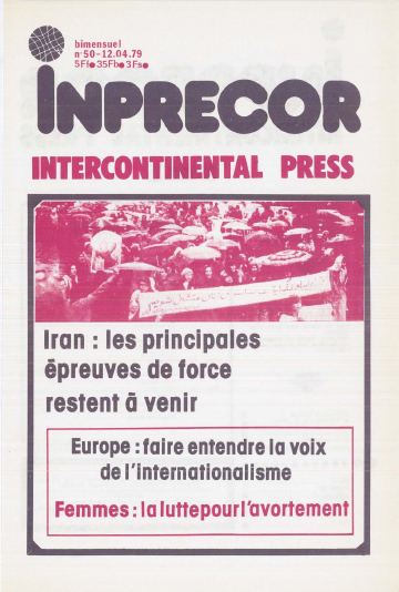 Couverture, Inprecor n° 50