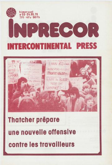 Couverture, Inprecor n° 53