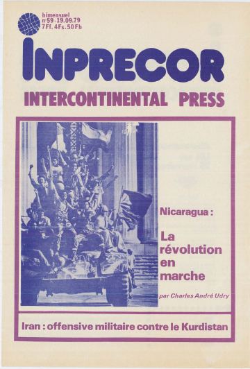 Couverture, Inprecor n° 59