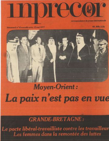 Couverture, Inprecor n° 6