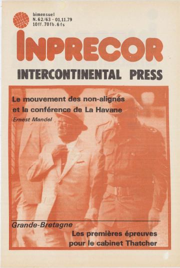 Couverture, Inprecor n° 62-63