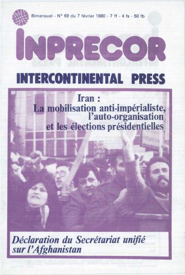 Couverture, Inprecor n° 69