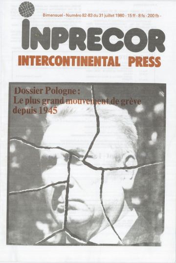 Couverture, Inprecor n° 82-83