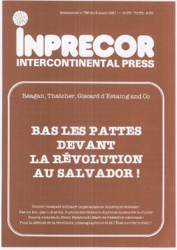 Couverture, Inprecor n° 96
